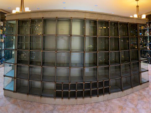 Curved Glass Niche for Columbarium at Sunset Memorial and Stone Ltd.